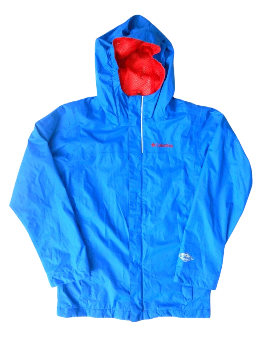 ✺New✺ COLUMBIA OMNI-TECH Unisex Hiking Outdoors Blue & Red Jacket - SIZE MEDIUM
