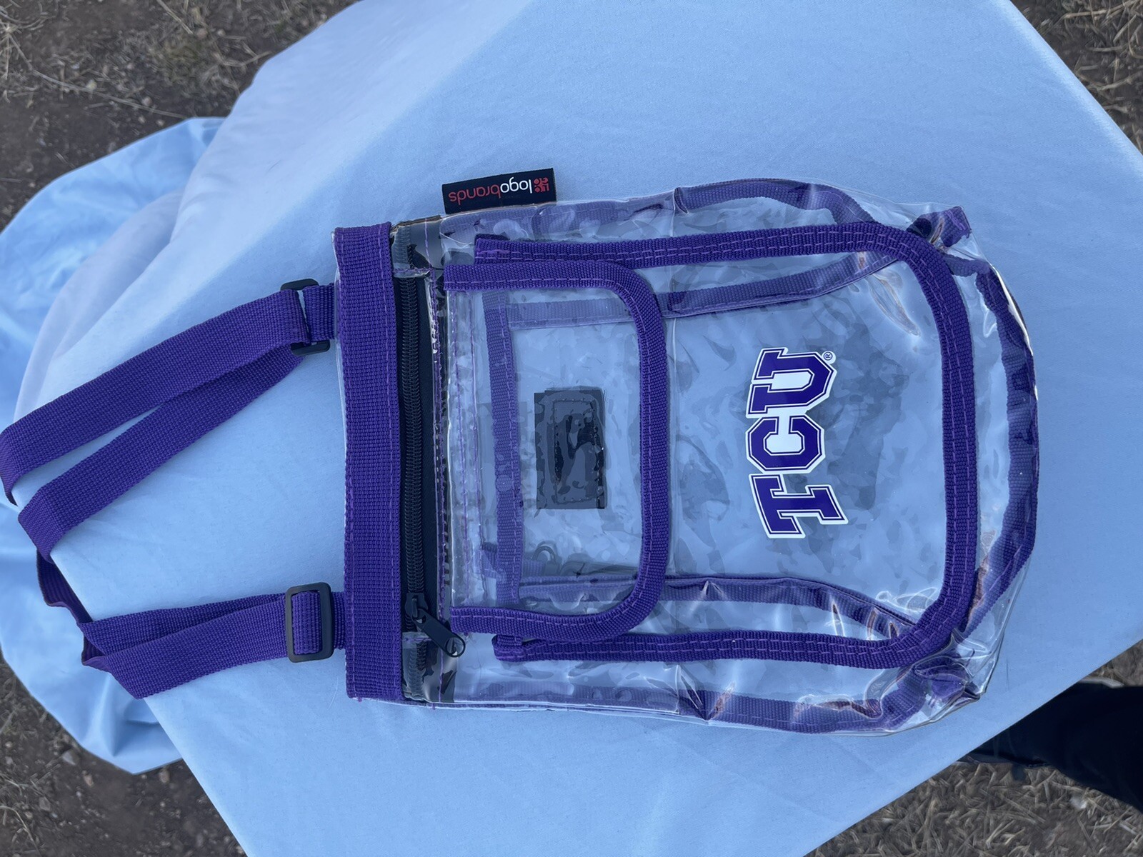 TCU Stadium Clear Crossbody Bag by Logo Brands Gem