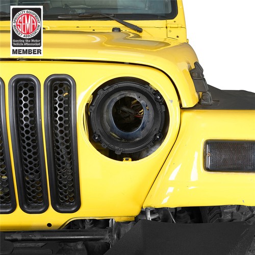 7-Inch Round Headlight Bezel Mount Bracket Rings For 1997-2006 Jeep Wrangler TJ - Picture 2 of 9