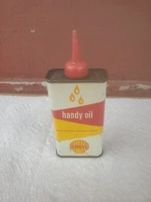 4 ounce empty metal tin shell handy oil garage gas station decor 