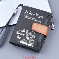 Cartoon Short Wallet Canvas Unisex Purse Wallets Card Holders Coin Purse