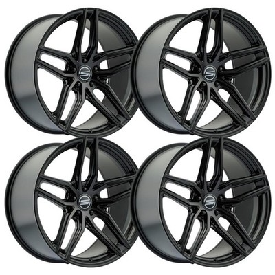 (Set-4) Select Shadow 20x9 5x120 20mm Satin Black Wheels Rims 20 Inch