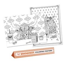 Whataburger Coloring Posters : Fun Food-themed Jumbo Coloring for Kids and Ad...