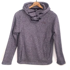 The North Face Womens Crescent Hooded Sweater Size M Heather Purple Fleece