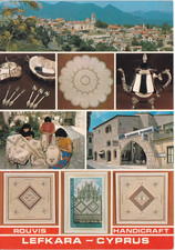 Lefkara Cyprus Multiview Postcard unused creased