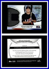 2011 Bowman Sterling USA Baseball Relics Nolan Fontana Autographed Signed AUTO
