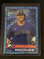 🔥Hunter Goodman 2025 Topps Heritage #217 Light Blue Sparkle Rockies