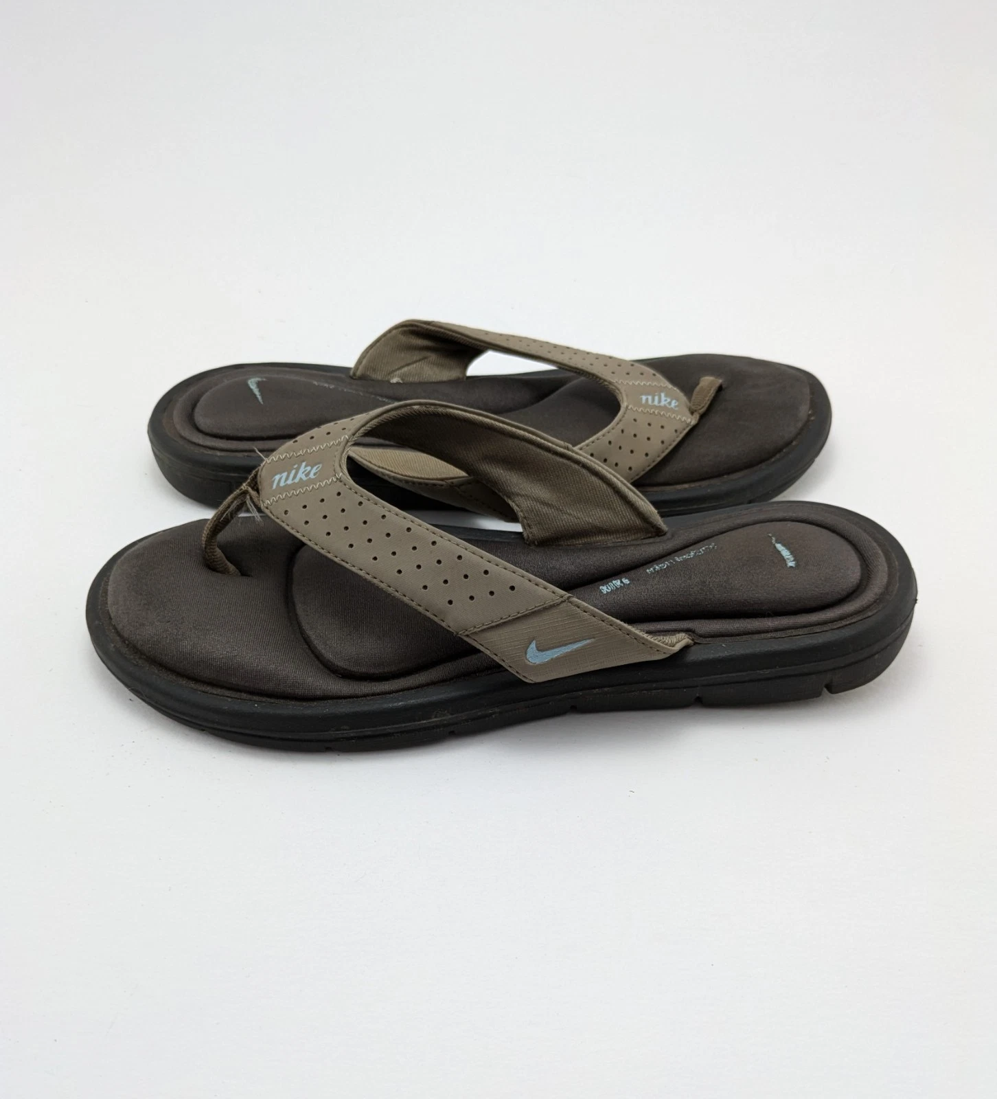 Sandali infradito donna Nike comodi plantare beige tanga 354925 240 taglia 10