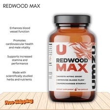 UMZU Redwood MAX 60 Capsules | Boost Nitric Oxide, Blood Flow & Stamina USA