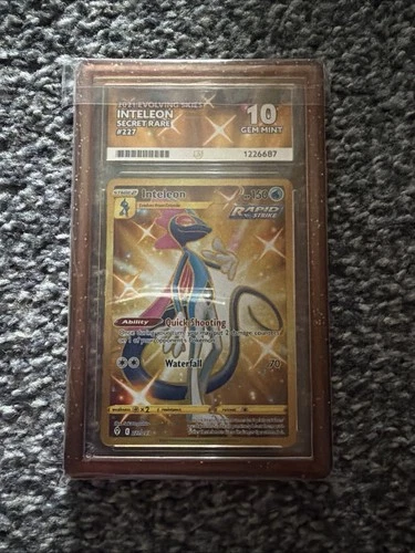 Pokémon TCG Inteleon Evolving Skies Holo Secret Rare Card 227/203 Ace 10