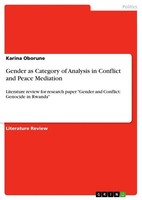 Gender As Category Of Analysis In Conflict And Peace Mediation Karina Oborune