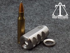 12x28 30 Caliber Stainless Compact Brake With Crush Washer. Made In The U.s.a.