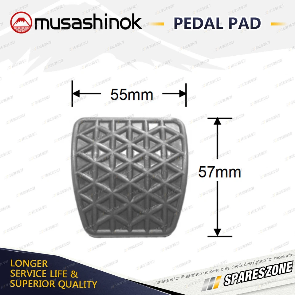 Musashinok Brake or Clutch Pedal Pad for Holden Astra AH TS Zafira TT 4Cyl MT - image 2 of 2