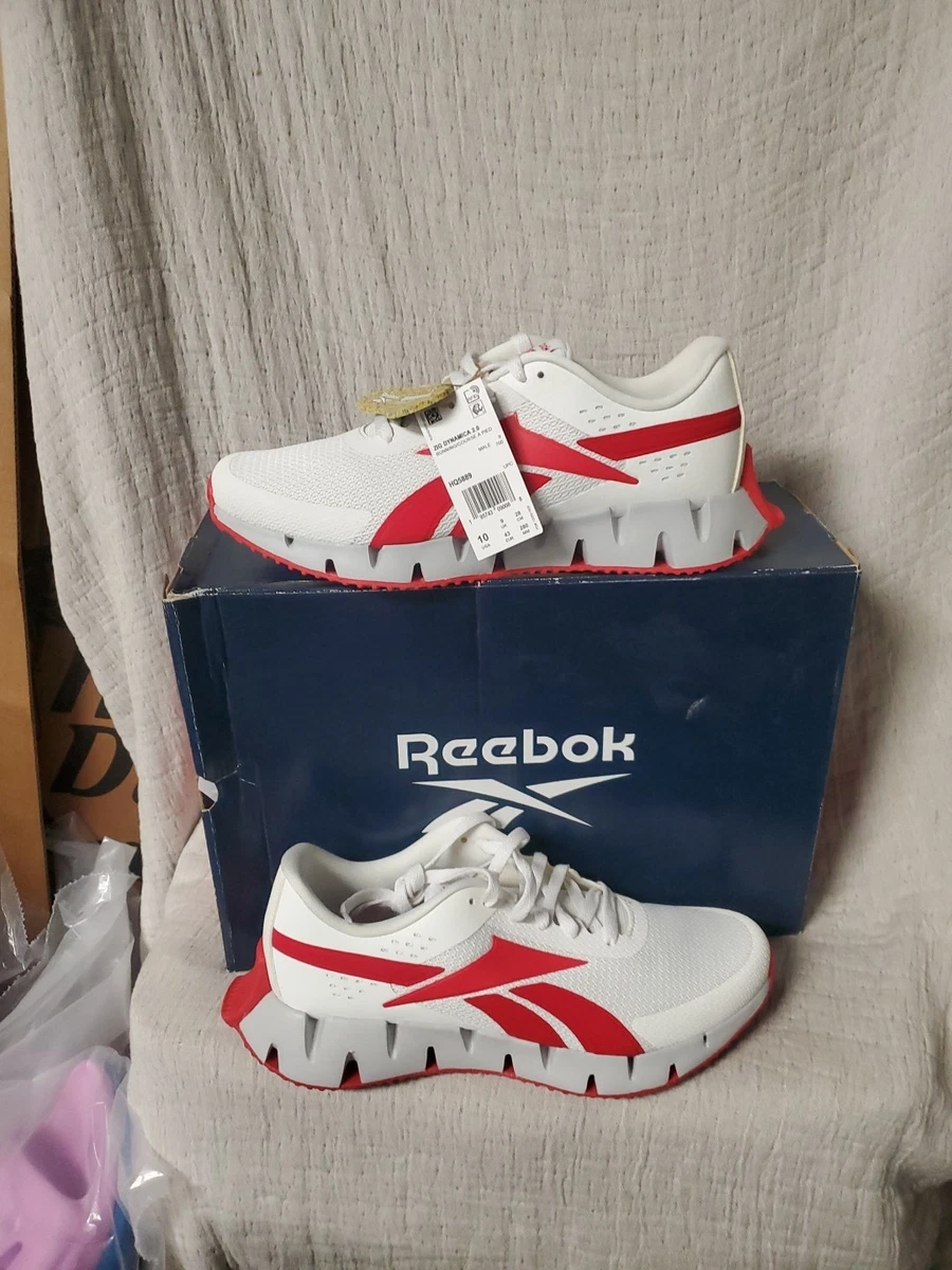 NEW Reebok Zig Dynamica 2.0 Mens Size 13 White Red Running Shoes HQ5889 Reebok Zig Dynamica 2.0 HQ5889 Mens Gray Canvas Athletic  main image 4
