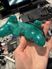 Sony PS2 DualShock 2 Controller Emerald Green Clear Translucent SCPH-10010 Rare