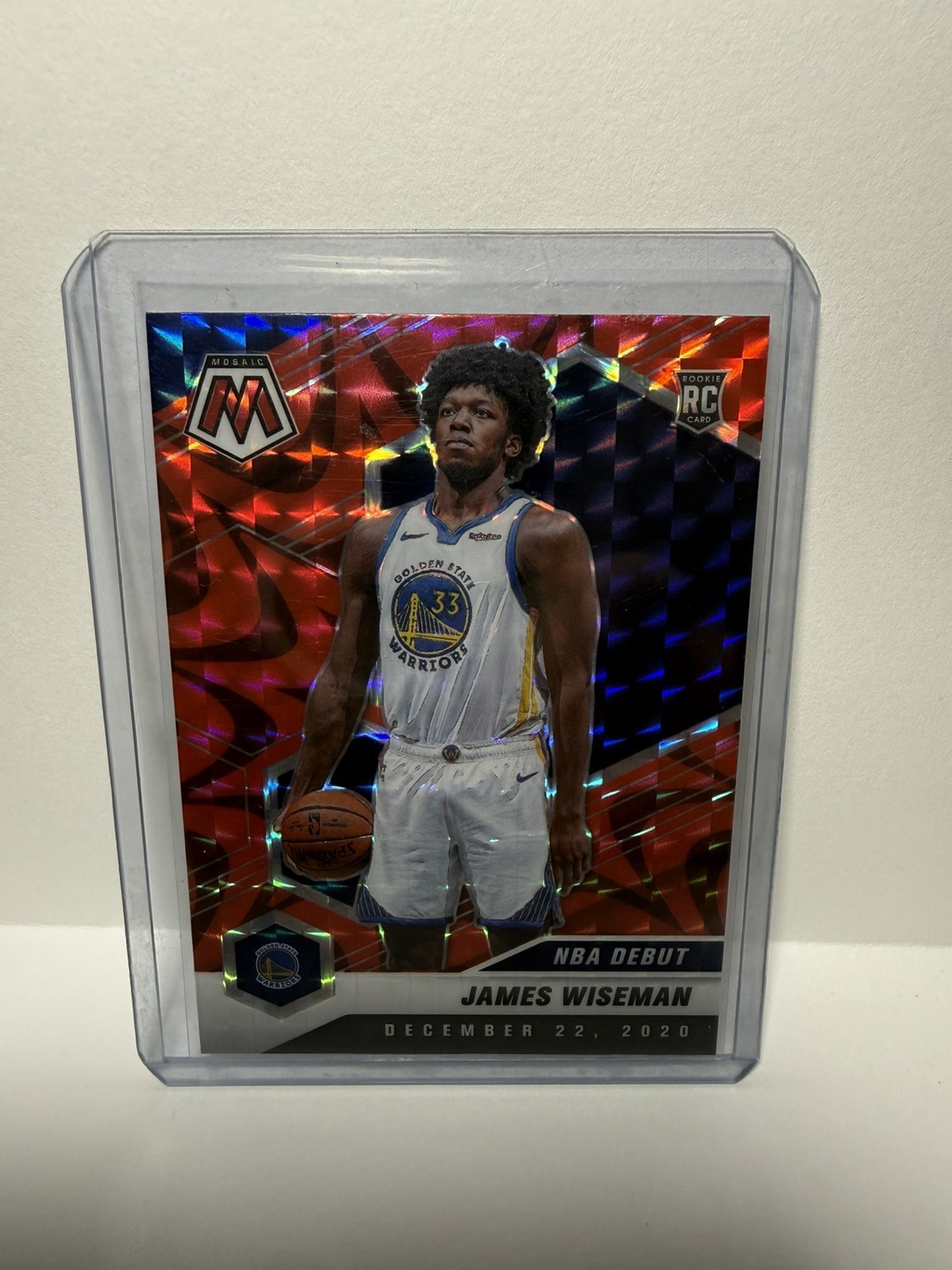 2020-21 Panini Mosaic - NBA Debut James Wiseman #266 Reactive Red Prizm (RC)