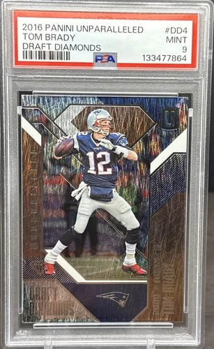 Tom Brady 2016 Panini Unparalleled Football #4 Draft Diamonds PSA 9 Patriots GG1