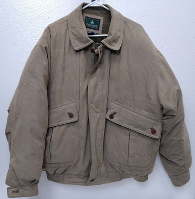RAINFOREST JACKET KHAKI BEIGE PUFFER DOWN LINING NEEDS TO BE DRY CLEANED SZ XL
