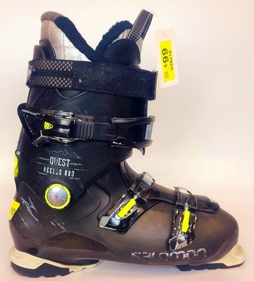 USED $500 Men's Salomon Quest Access R80 Ski Boots Black most sizes