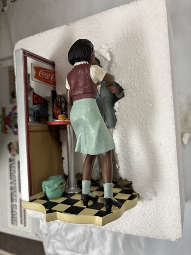Vintage 2000 Sock Hop Coca Cola Ebon Memories Statue W/ Box Coke Oldies Rare Ad - Picture 11 of 22