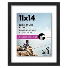 Americanflat 11x14 Floating Picture Frame with Polished Crystal-Clear Glass - Us