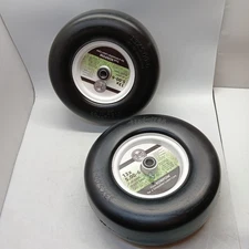 13X5.00-6 Flat-Free Lawn Mower Front Tire & Wheels ONLY Set of 2, Zero-Turn