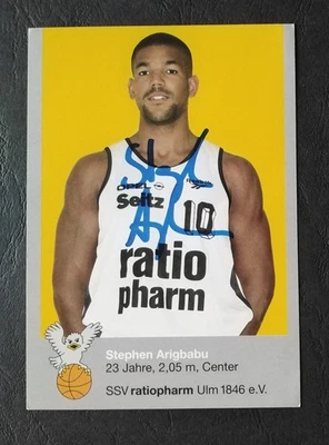 0287 Stephen Arigbabu Ulm Basketball Autogrammkarte original signiert - Bild 1 von 2