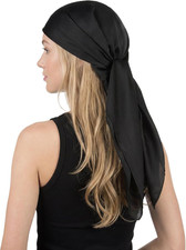 RIIQIICHY 35 Inch Head Scarf for Women Hair Scarf Like Silk Scarf Square Scarf B