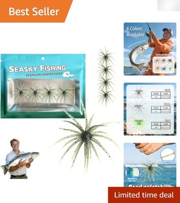 Versatile 4Pcs Sliding Sea Urchin Lures - Perfect for Drop Shot & Wacky Rig