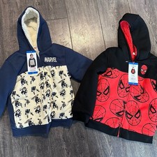 BRAND NEW Boys Character Fleece Zip Up Hoodies