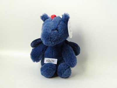 Linzy Toys Drache Dragon blau bunt Granulat Stofftier Schmusetier Kuschel (T236)