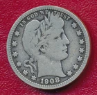 1908-D BARBER SILVER QUARTER **VERY NICE CIRCULATED GOOD PLUS** FREE SHIP!!