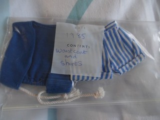 Sindy doll clothes 1985 Waist coat and shorts