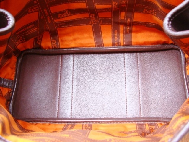 HERMES All Leather Swift Skin Garden Twilly TPM Party Tote Hand Bag Bag from JAP