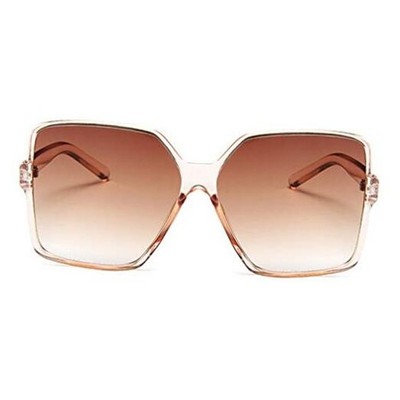  Oversized Square Sunglasses for Women Big Large Wide C: Brown Frame Brown Lens