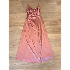 Celebrate Davids Bridal "db studio" bridesmaids dress pink/mauve satin size 4