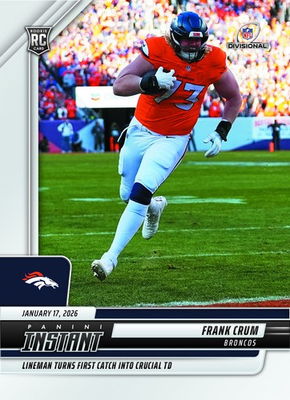 #ad 2025 Panini Instant Frank Crum PLAYOFFS ROOKIE CARD SP Denver Broncos #422 RC $14.99