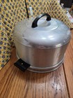 MCM Kromex Aluminum Cake Carrier Holder Locking Lid Handle 11" Diameter Vintage — photo 3
