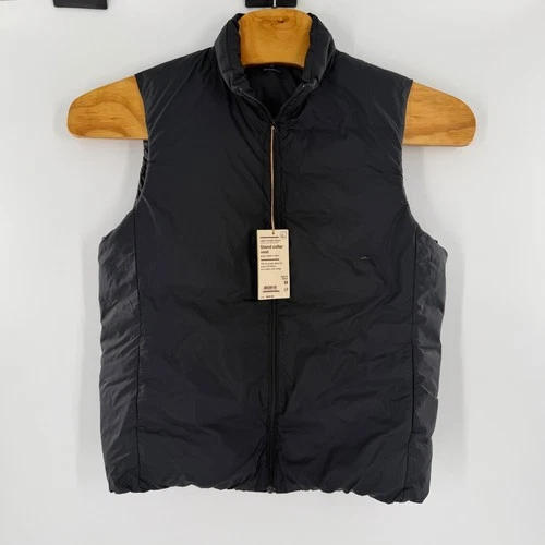 MUJI Mens Light Weight Down Stand Collar Vest Black 750 Fill Power M NEW - product listing photo