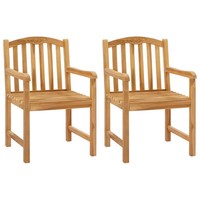 Handgeschnitzter Rosenstuhl Aus Massivholz Teak 2Er Set Natur