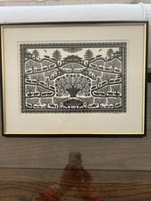 Vintage Swiss Paper Cut Framed Print. Alpaufzug. Christian Schwizgebel
