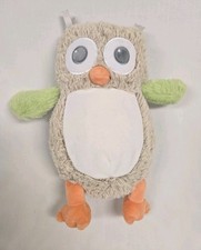 Blankets Beyond Brown Green Orange And White Plush Owl Rattle Baby Toy 10"