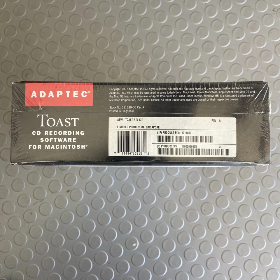 BRAND NEW! SEALED in Box! Adaptec Toast for Macintosh - Vintage 1997 - Image 4 of 4