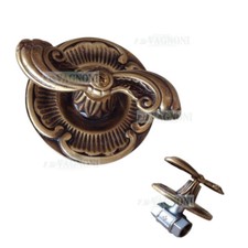 Rubinetto Saracinesca da incasso a valvola in ottone bronzato anticato lavorata