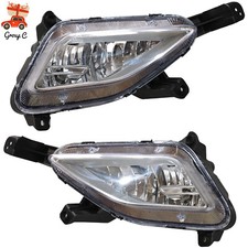 1Pair Front Fog Lights w/Bulbs Driving Lamps For Hyundai Sonata 2015 2016 2017