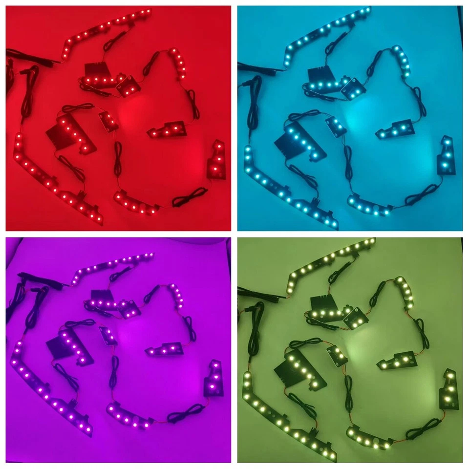 Para Jeep Grand Cherokee 2014-2021 Faro APP Bluetooth RGBW LED DRL Placa Foto 3 de 4