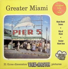 1950's GREATER MIAMI Florida 3d View-Master 3 Reel Packet - Kodachrome