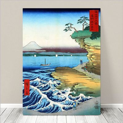 beautiful japanese art ~ canvas print 8x10" hokusai coast at hota sea ebay beautiful japanese art ~