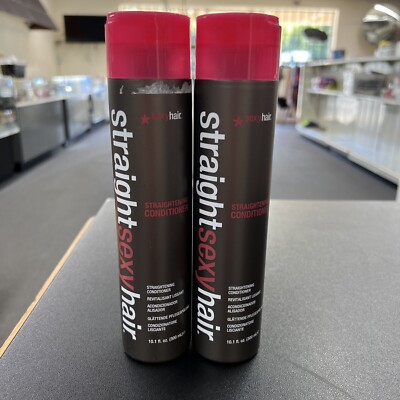 2 ~ Straight Sexy Hair STRAIGHTENING Conditioner  10.1 oz Each NEW