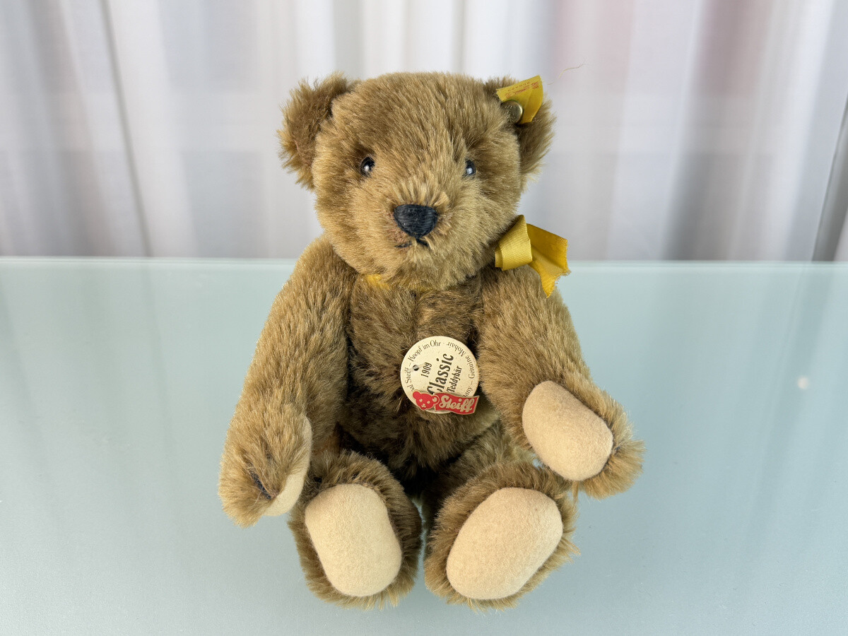 Steiff Classic Teddy Bear ブラウン Classic Mohair Open Edition Teddy Bear, 13 in, light brown
